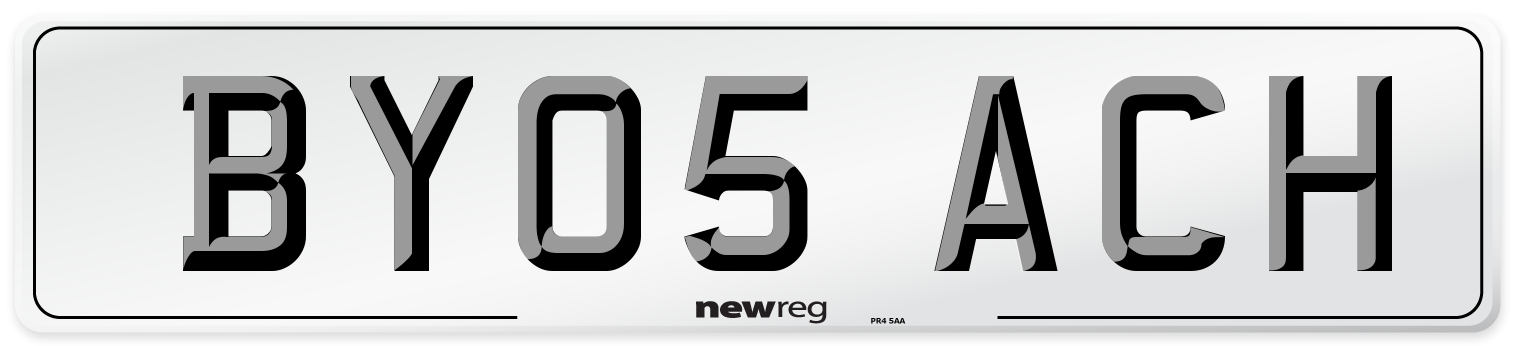 BY05 ACH Number Plate from New Reg